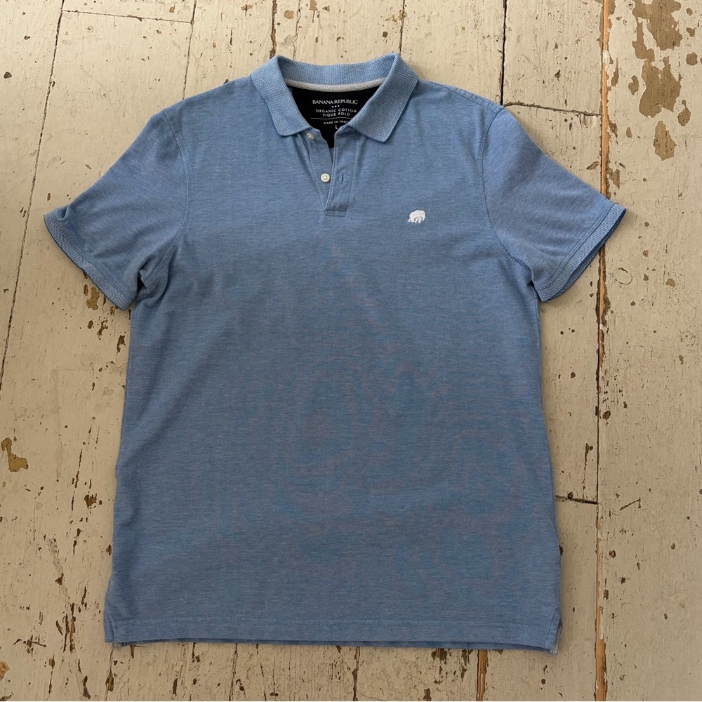 Banana Republic Men's Organic Cotton Pique Polo Golf Shirt